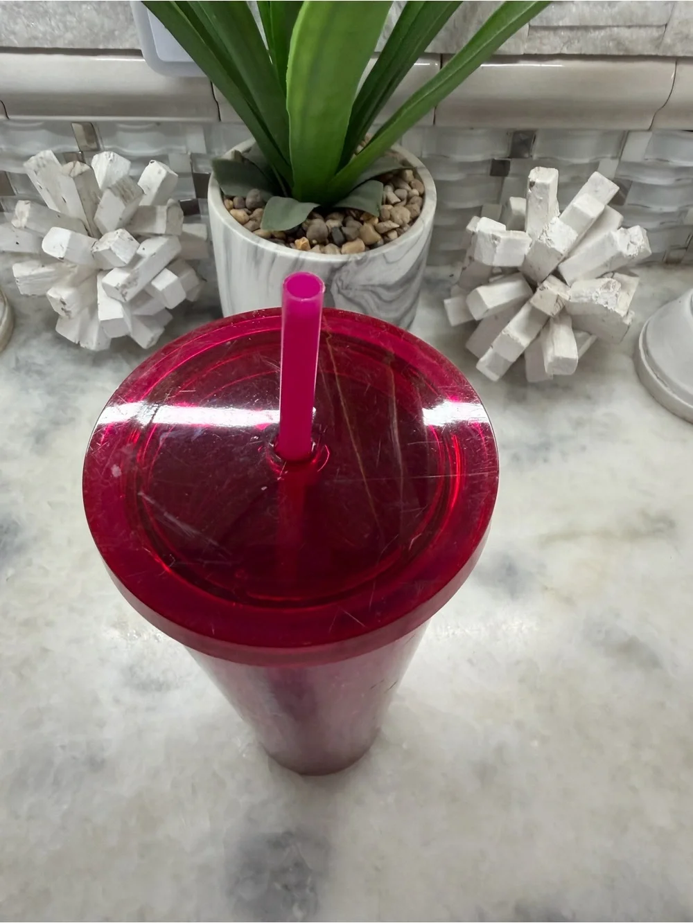 Starbucks Tumblers in Teal, Purple, hot Pink, Aqua blue - Set of 4